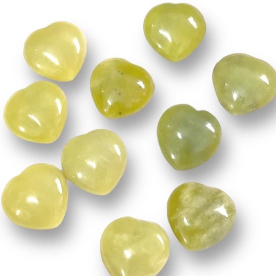 Lemon Jade Hearts - 30mm