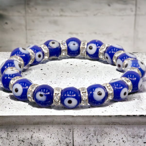 Blue Evil Eye Bracelet 8mm