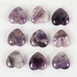 Chevron Amethyst Hearts - 30mm